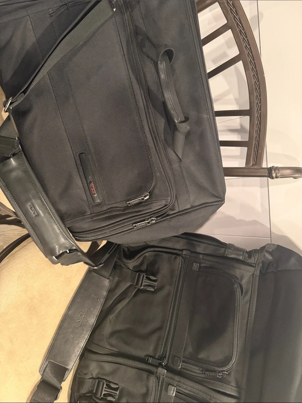 Tumi Alpha doctor style messenger bad and briefcase